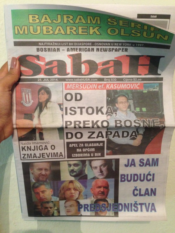 O Sabah: primeiro jornal bósnio criado fora da Bósnia. O jornal possui  circulação diária.