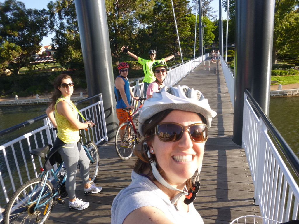 Andando de bike em Perth